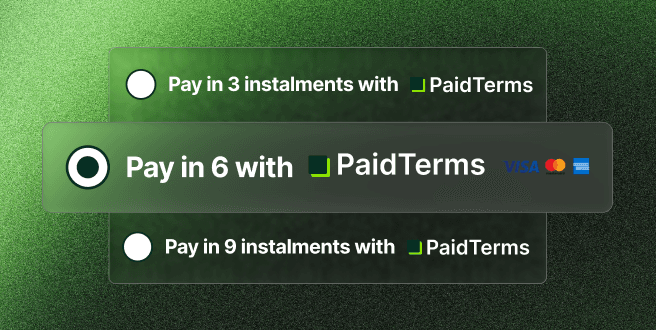Customer chooses instalments