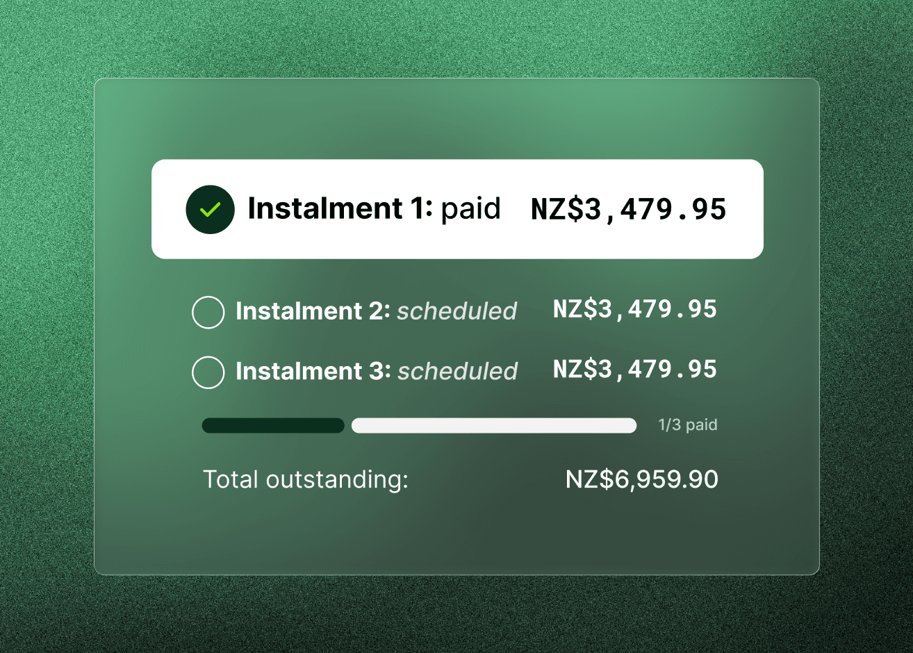PaidTerms instalment options